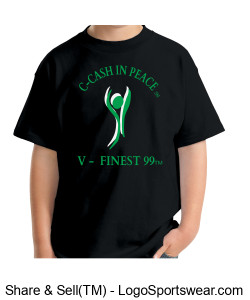 Custom C-CASH Youth T-Shirt 4 Sides (Imprinted) Gildan Ultra Cotton Design Zoom