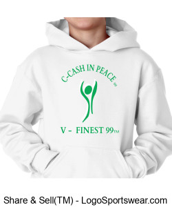Custom Youth Pullover Fleece Hoodie Front (Imprinted) Jerzees NuBlend Design Zoom