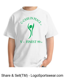 Custom C-CASH Youth T-Shirt 4 Sides (Imprinted) Gildan Ultra Cotton Design Zoom