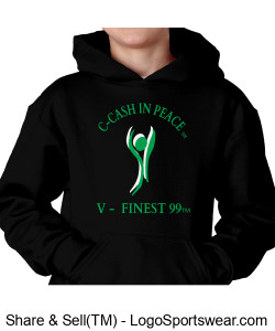 Custom Youth Pullover Fleece Hoodie Front (Imprinted) Jerzees NuBlend Design Zoom