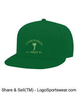 Custom C-CASH Snapback Cap Front and Back (Embroidered) Otto Wool Blend Flat Bill Design Zoom