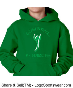Custom Youth Pullover Fleece Hoodie Front (Imprinted) Jerzees NuBlend Design Zoom