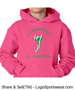 Custom Youth Pullover Fleece Hoodie Front (Imprinted) Jerzees NuBlend Design Zoom