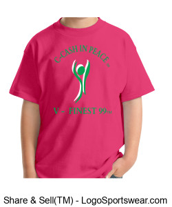 Custom V-FINEST 99 Youth T-Shirt 4 Sides (Imprinted) Gildan Ultra Cotton Design Zoom